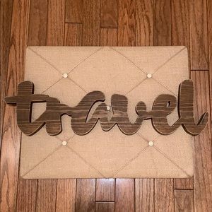 Wooden TRAVEL sign